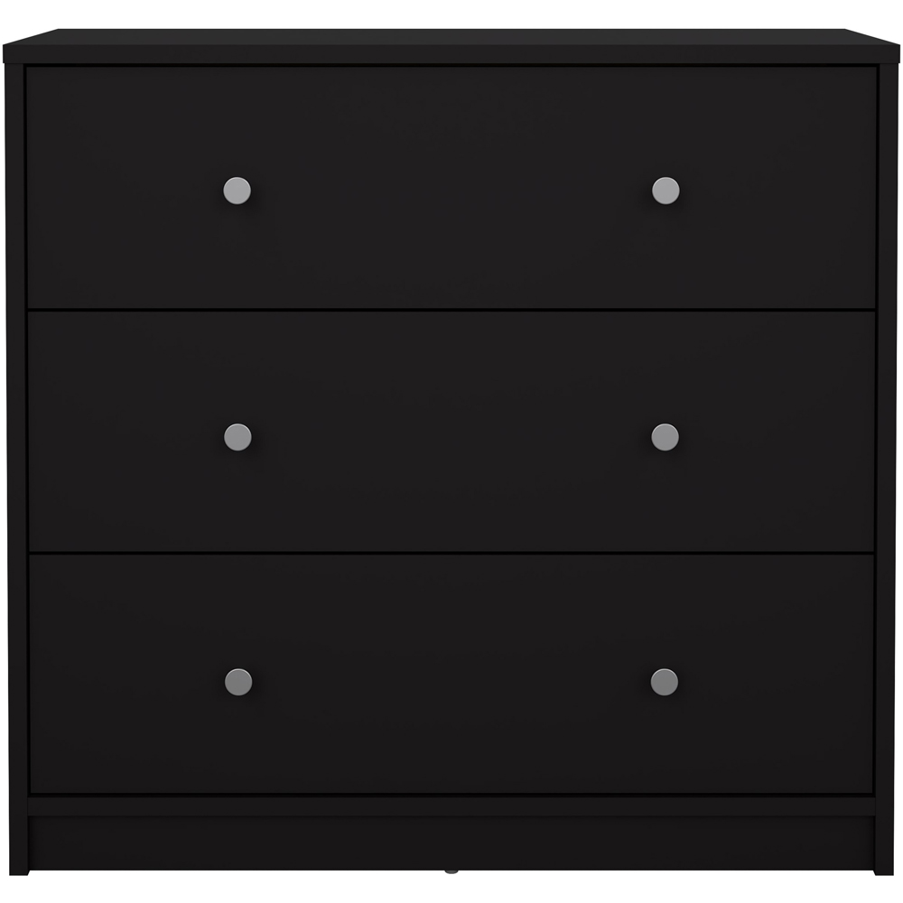 Furniture To Go May 3 Drawer Black Chest of Drawers Image 3