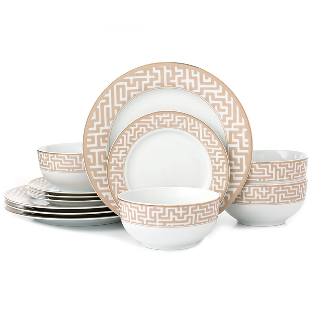 Waterside Mosaic Porcelain 12 Piece Dinner Set Image 1