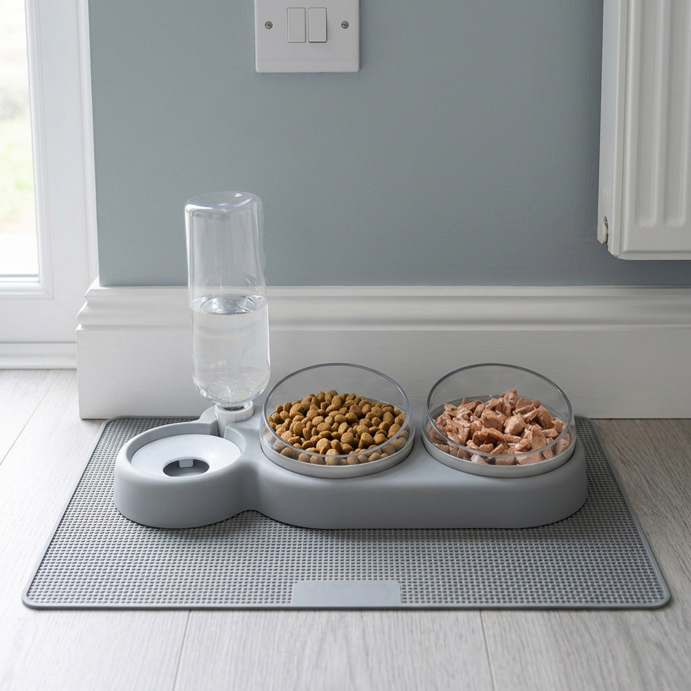 Clever Paws 3 in 1 Pet Bowl - Grey Image 4