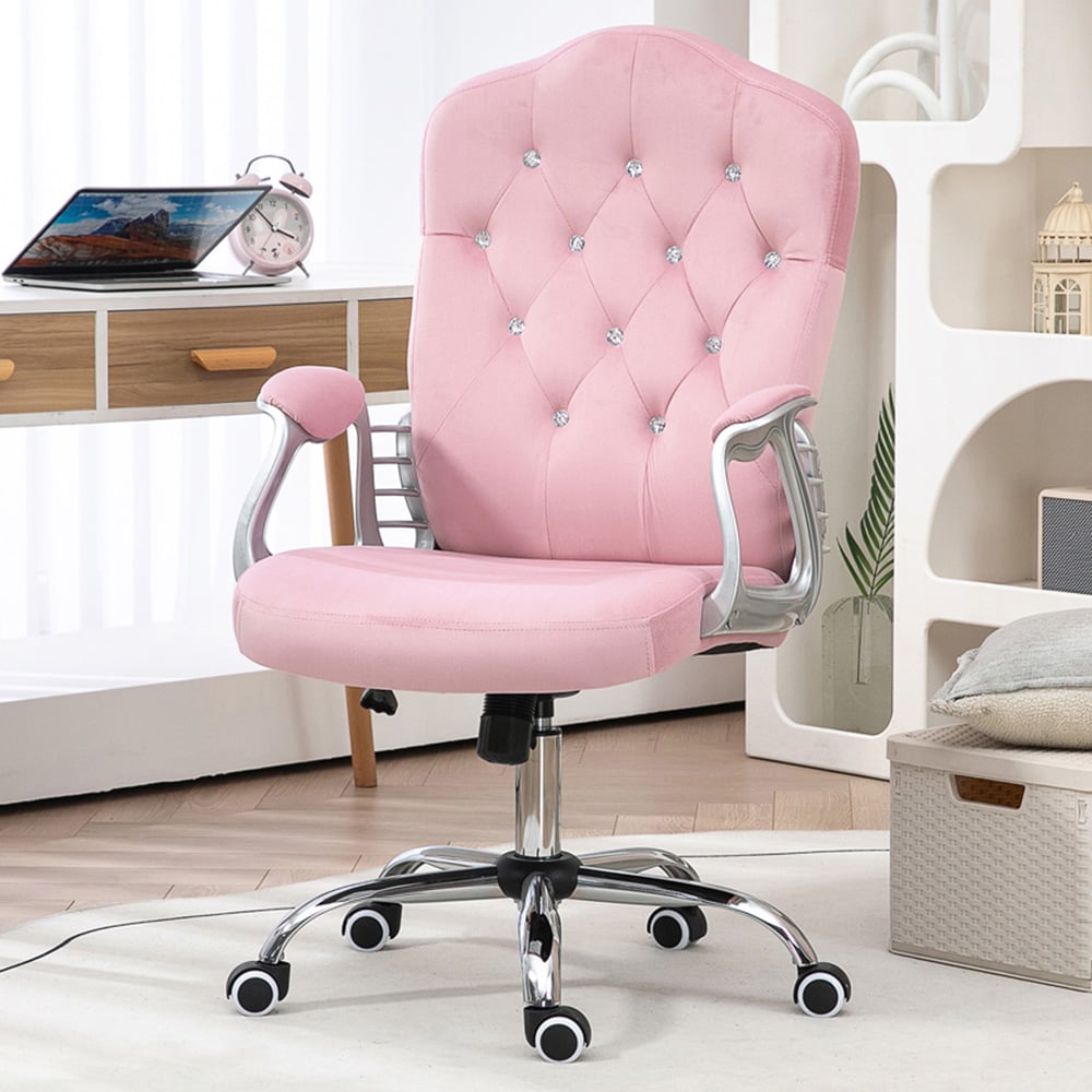 Portland Pink Adjustable Height Office Chair with Tilt Function Image 1