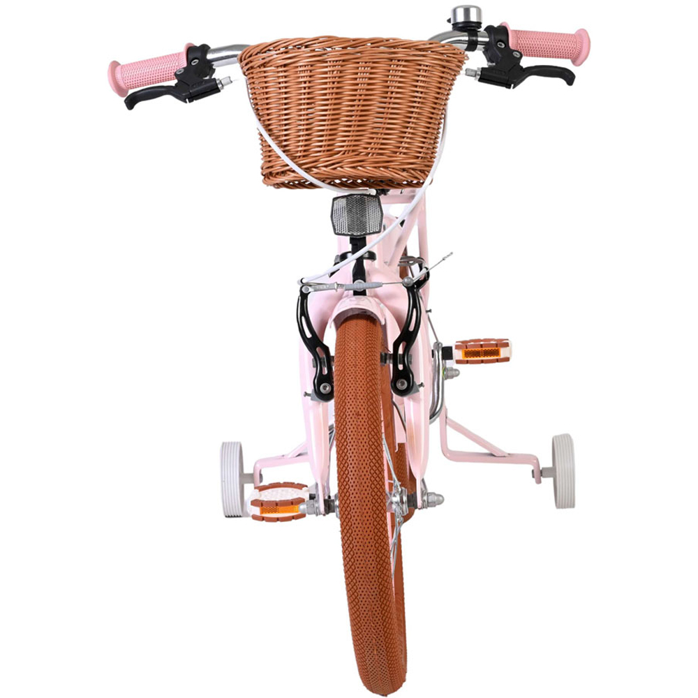 Volare Ashley Kids 16 inch Blue Pastel Bike with Stabilisers Rack and Basket Image 3