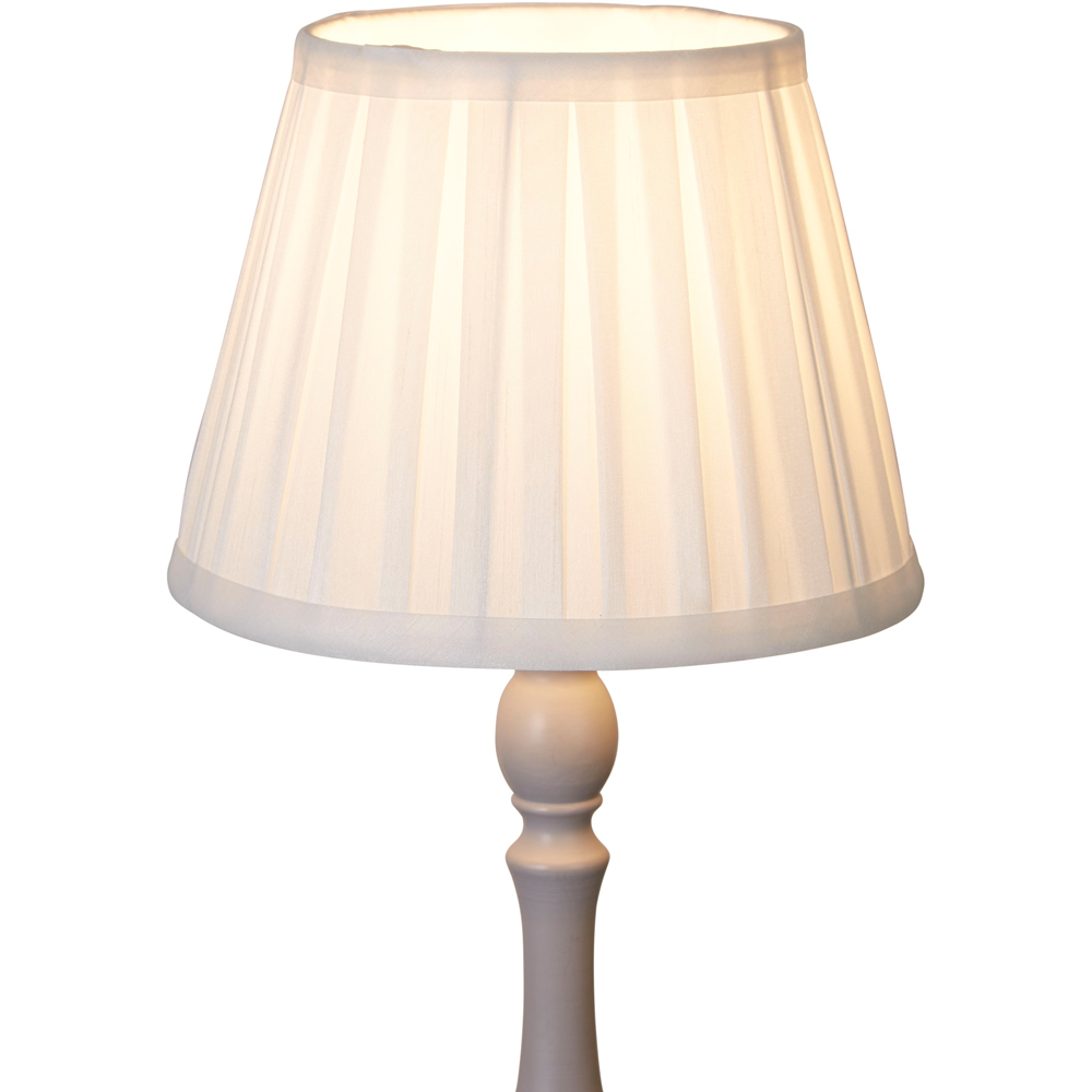 Lighting Collection Barnes White Pleated Tapered Lamp Shade 20cm Image 3