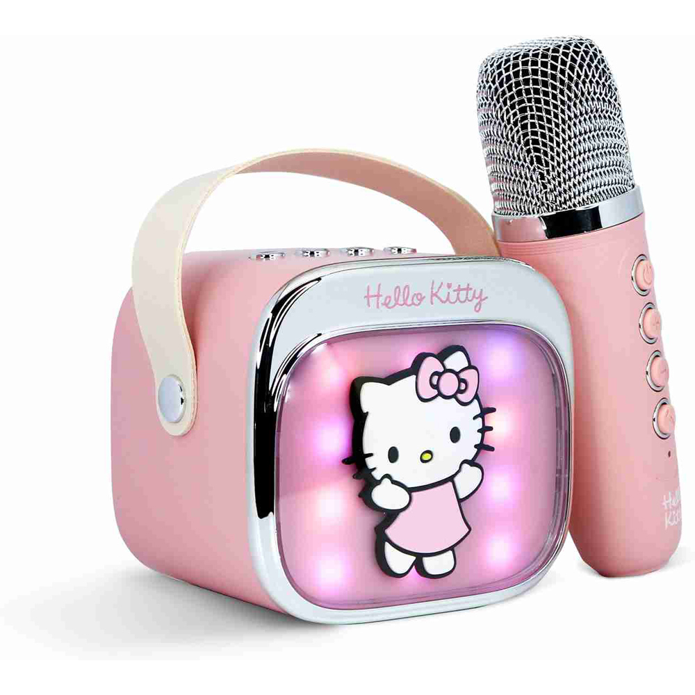 OTL Hello Kitty PopSing LED Light-Up Wireless Karaoke Speaker and Microphone Image 4