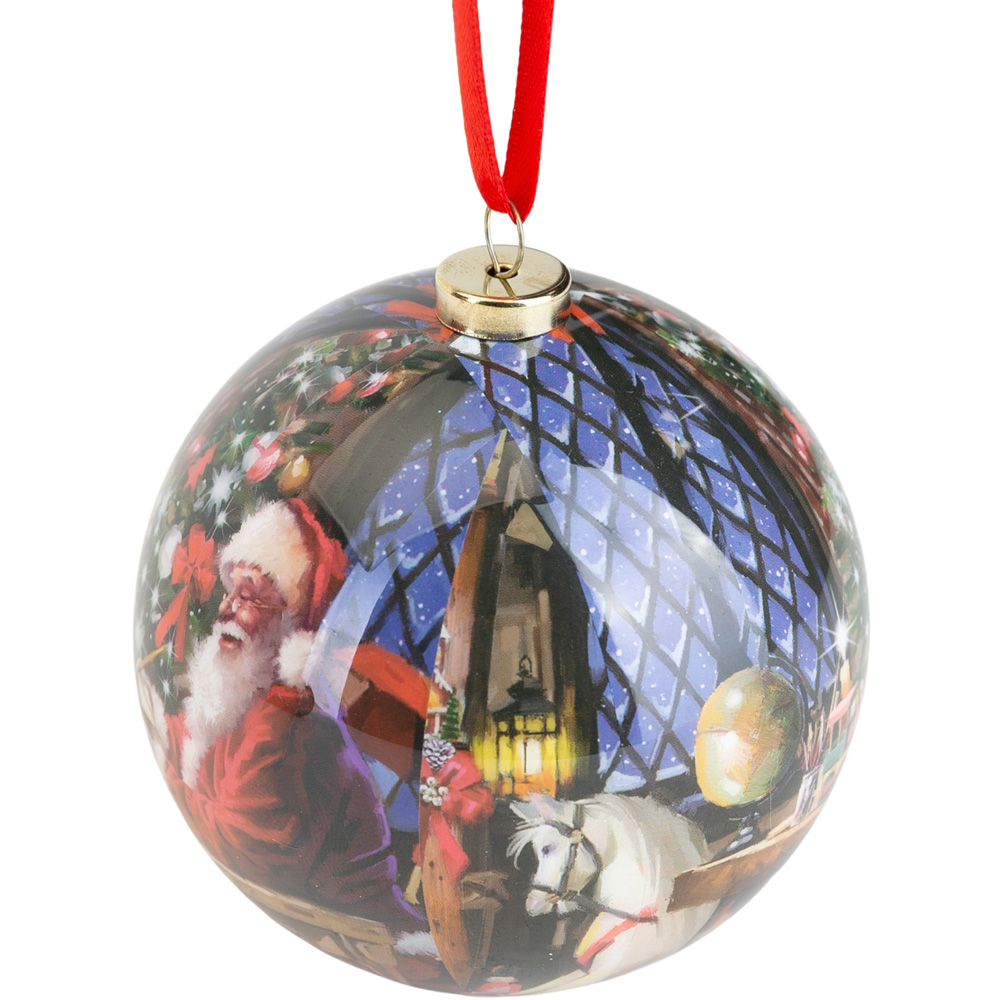 The Christmas Gift Co Red Traditional Christmas Baubles 7 Pack Image 5