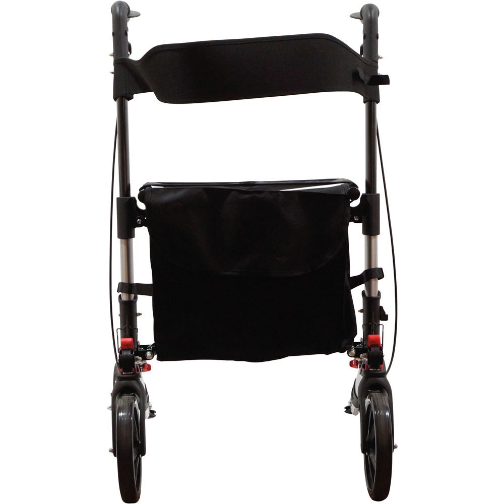 Aidapt Grey 4 Wheel Aluminium Foldable Rollator with Detachable Shopping Bag Image 6