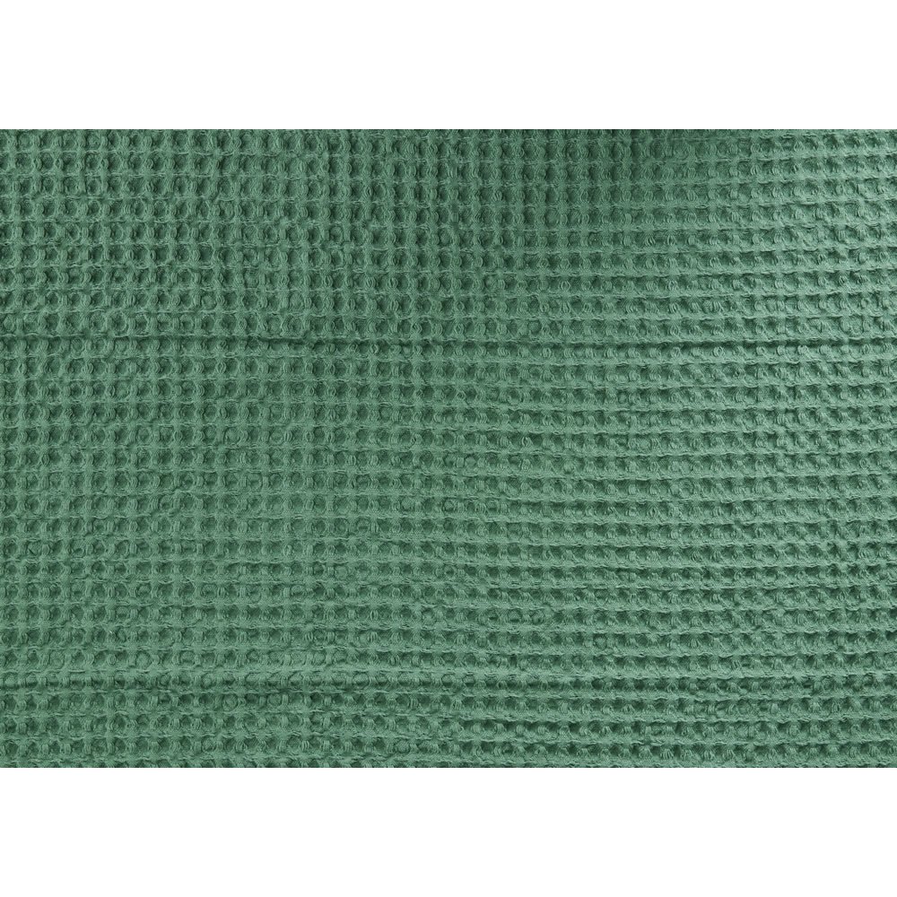 Wilko Waffle Throw Green 125 x 150cm Wilko