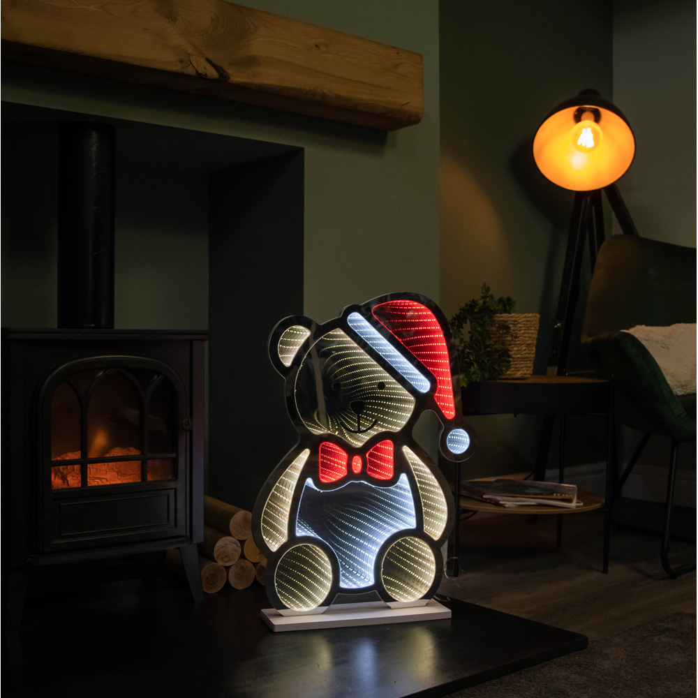 Samuel Alexander Light Up Teddy Bear in Santa Hat Infinity Christmas Decoration 60cm Image 8