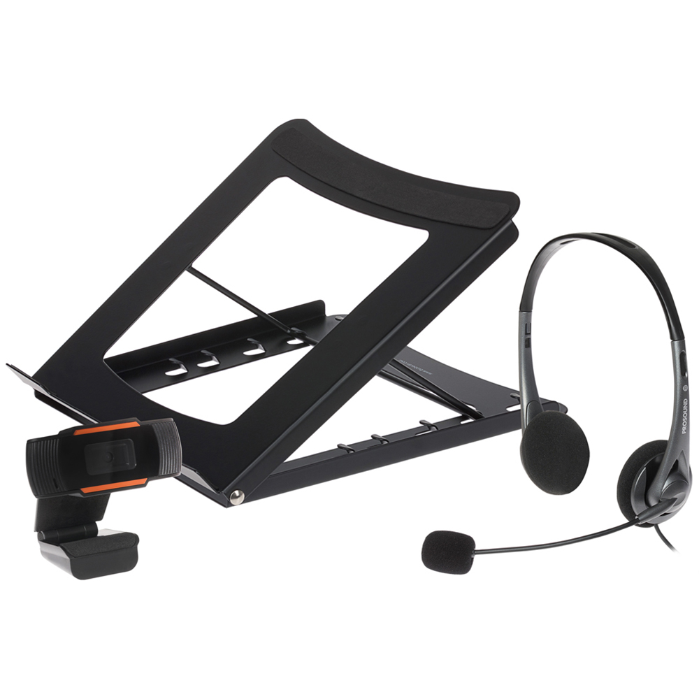 Maplin Back to University HD Webcam with Headset and Laptop Stand Kit Image 1