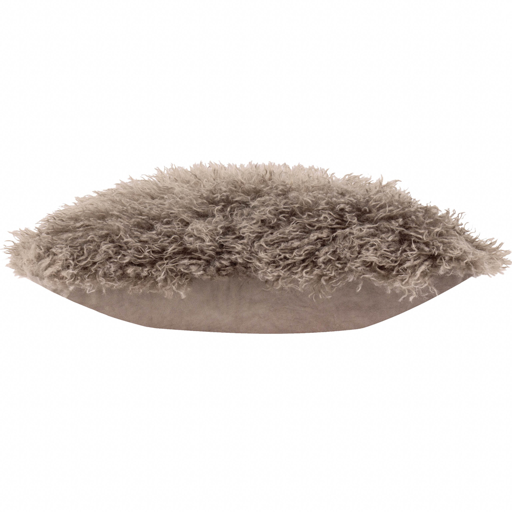Furn Rowan Mocha Faux Fur Reversible Cushion 50 x 50cm Image 4