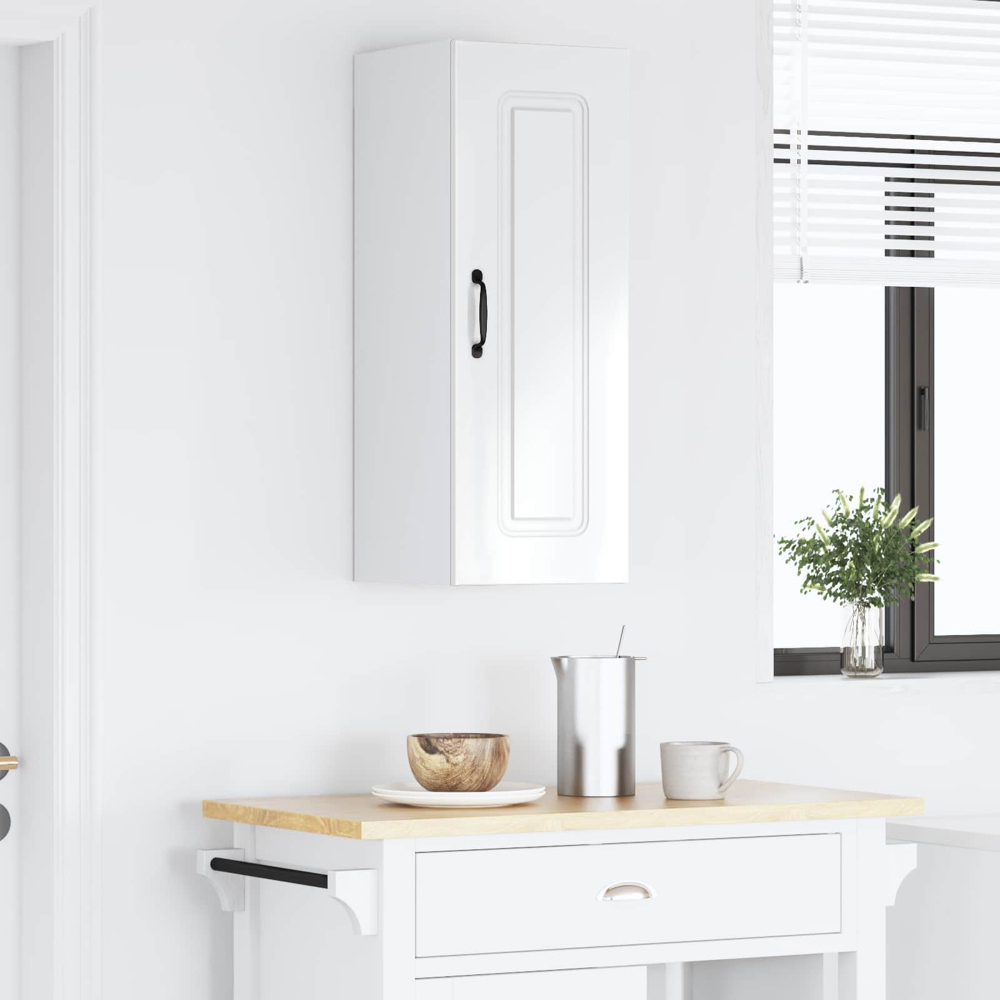 vidaXL Kalmar Single Door White Wall Kitchen Cabinet Image 9