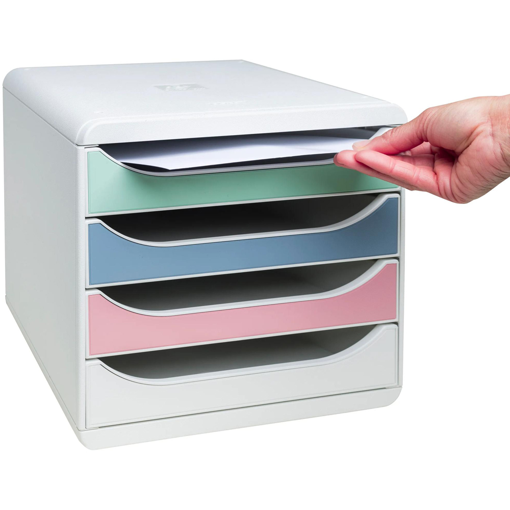 Exacompta Big-Box Autentik 4 Drawer Multicolour Filing Cabinet Image 3