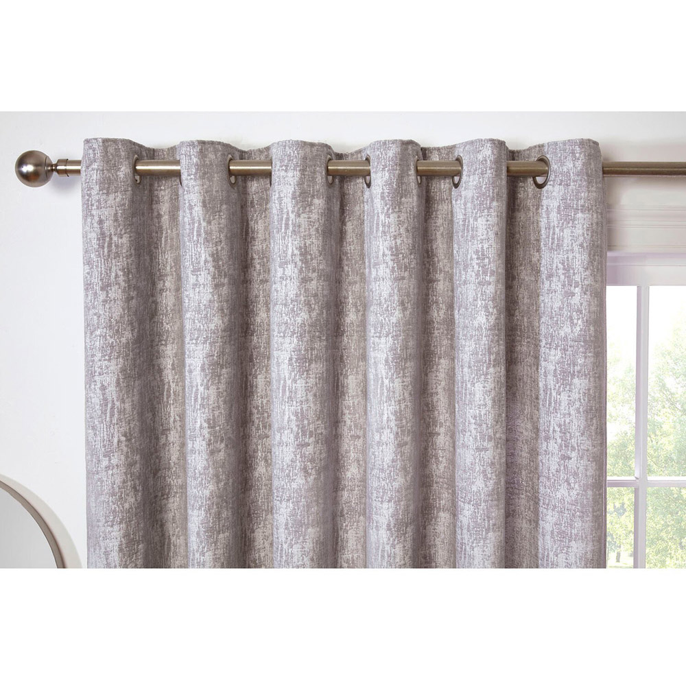 Amara Chenille Eyelet Curtain - Silver / 168cm / 183cm Image 3