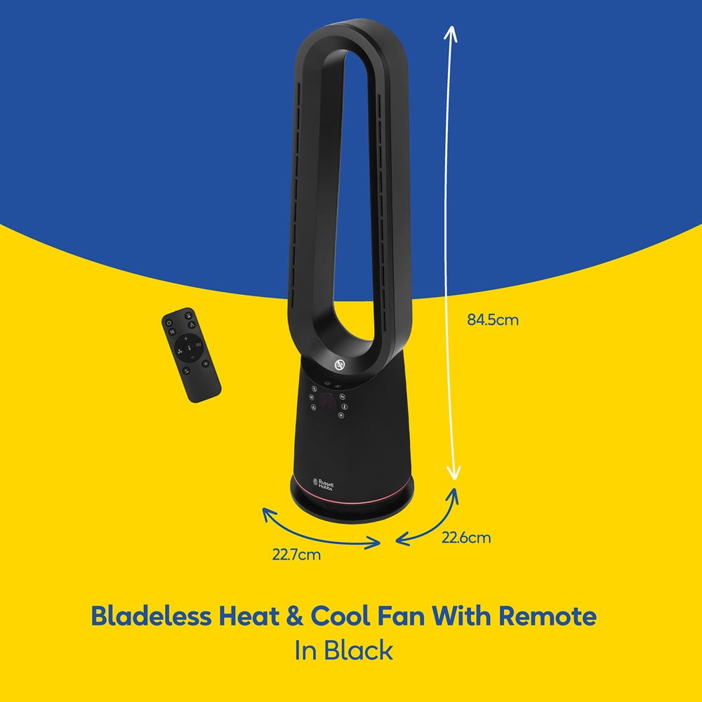 Russell Hobbs RHBHC2030W Black Bladeless Heat and Cool Fan with Remote Image 7