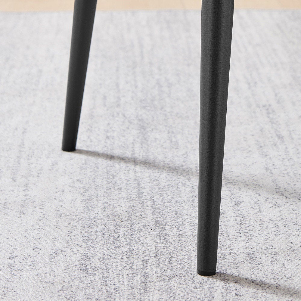 Furniturebox Cori Set of 2 Black Faux Leather Dining Chair Image 4