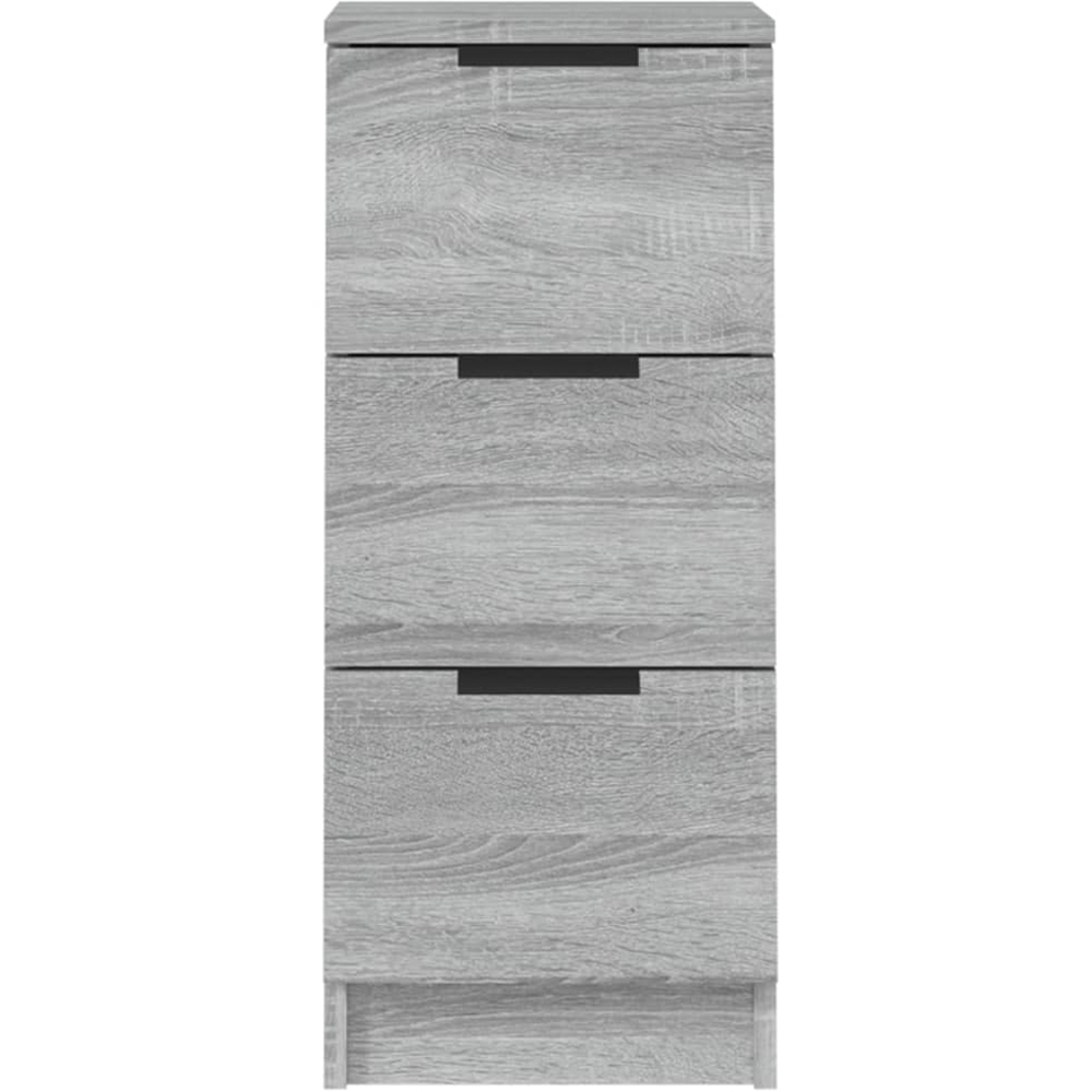 vidaXL 3 Drawer Grey Sonoma Sideboard 2 Pack Image 4