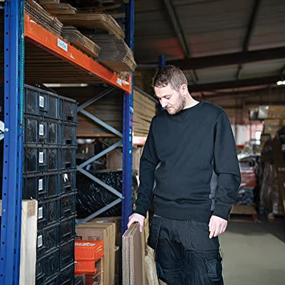 Tough Grit 2 Tone Sweatshirt L Black and Charcoal Image 2