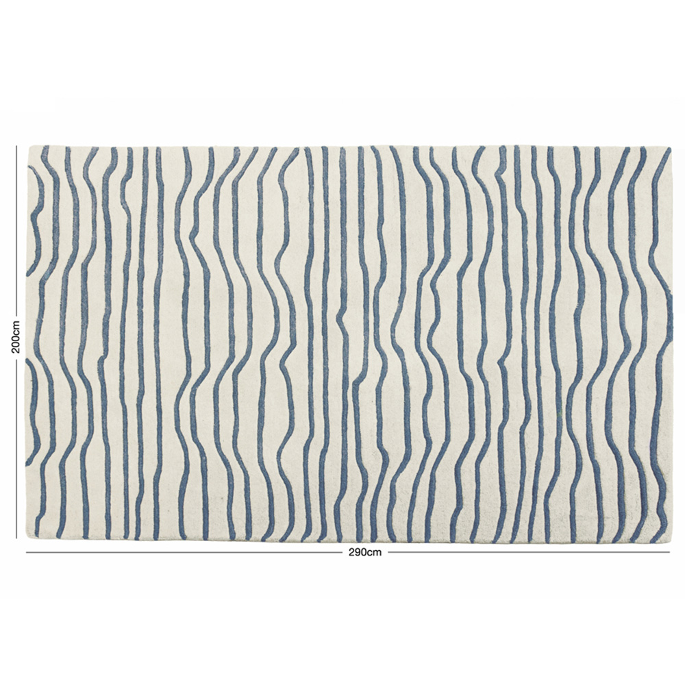 Esselle Home Aura Dune Natural and Blue Rug 200 x 290cm Image 6