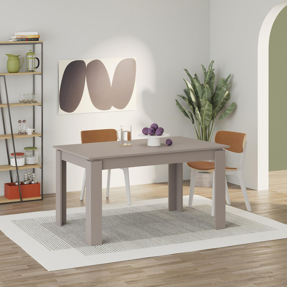 Decortie Tolmen 6 Seater Light Mocha Dining Table Image 5