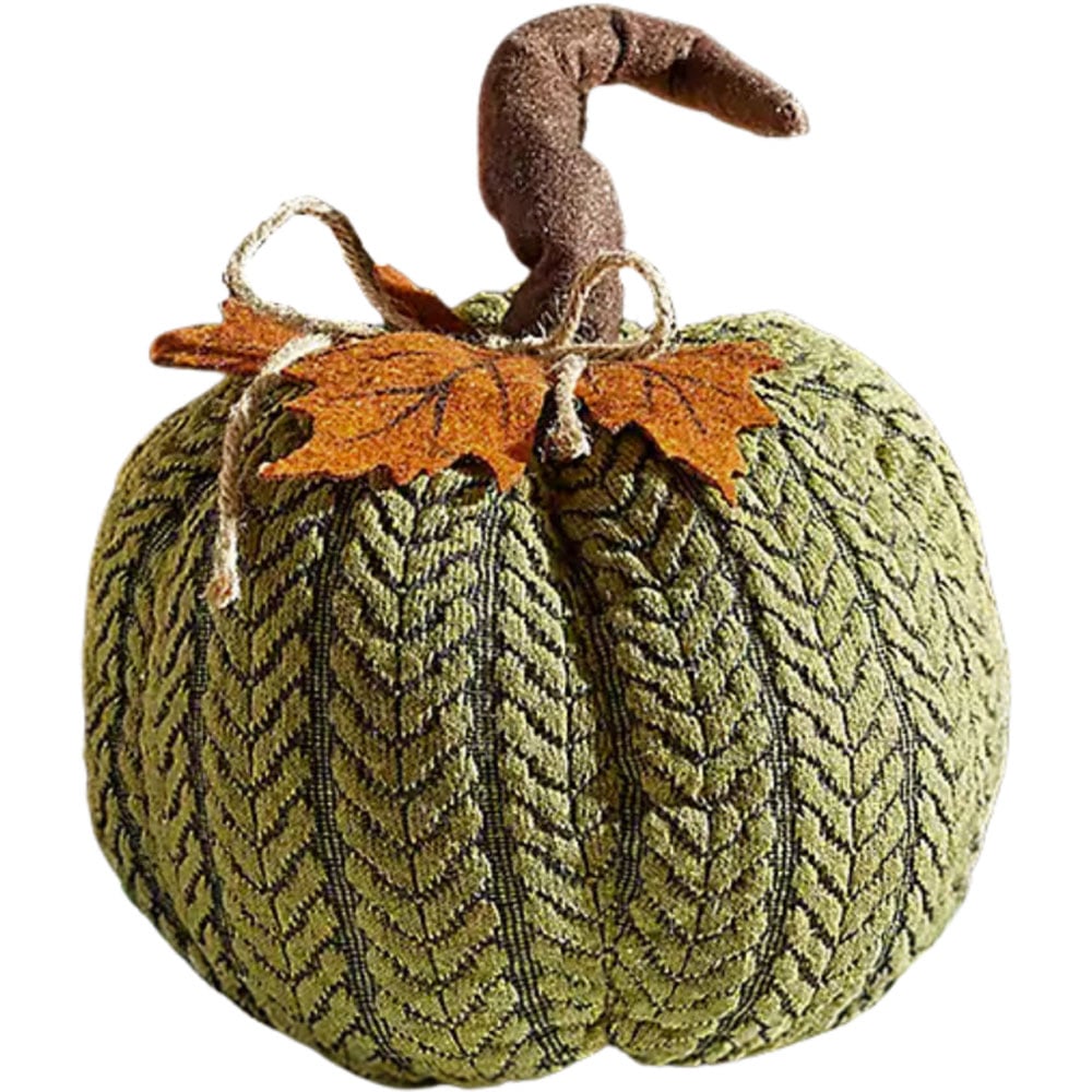 Garden Mile Green Plush Pumpkin Halloween Decoration 22cm Image 1