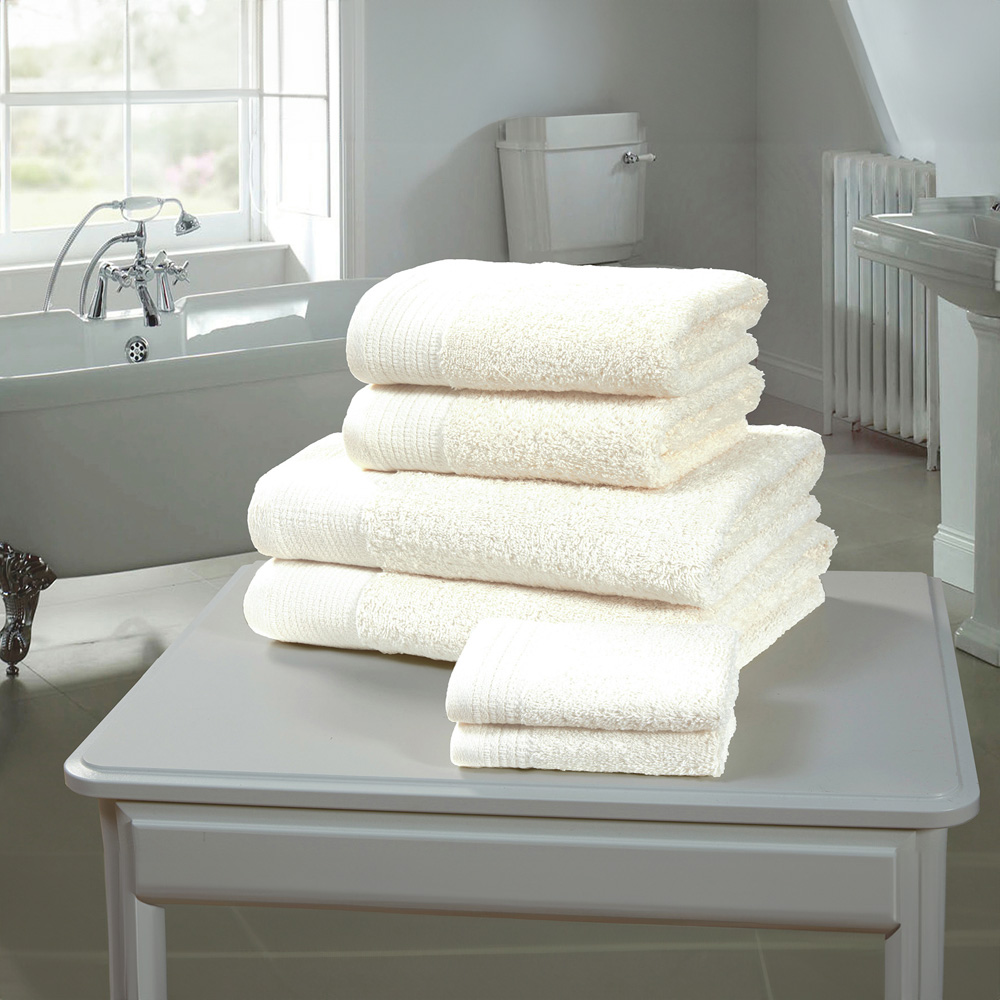 Rapport Home Chatsworth Super Soft 600gsm Combed Cotton White Bath Towel Image 2
