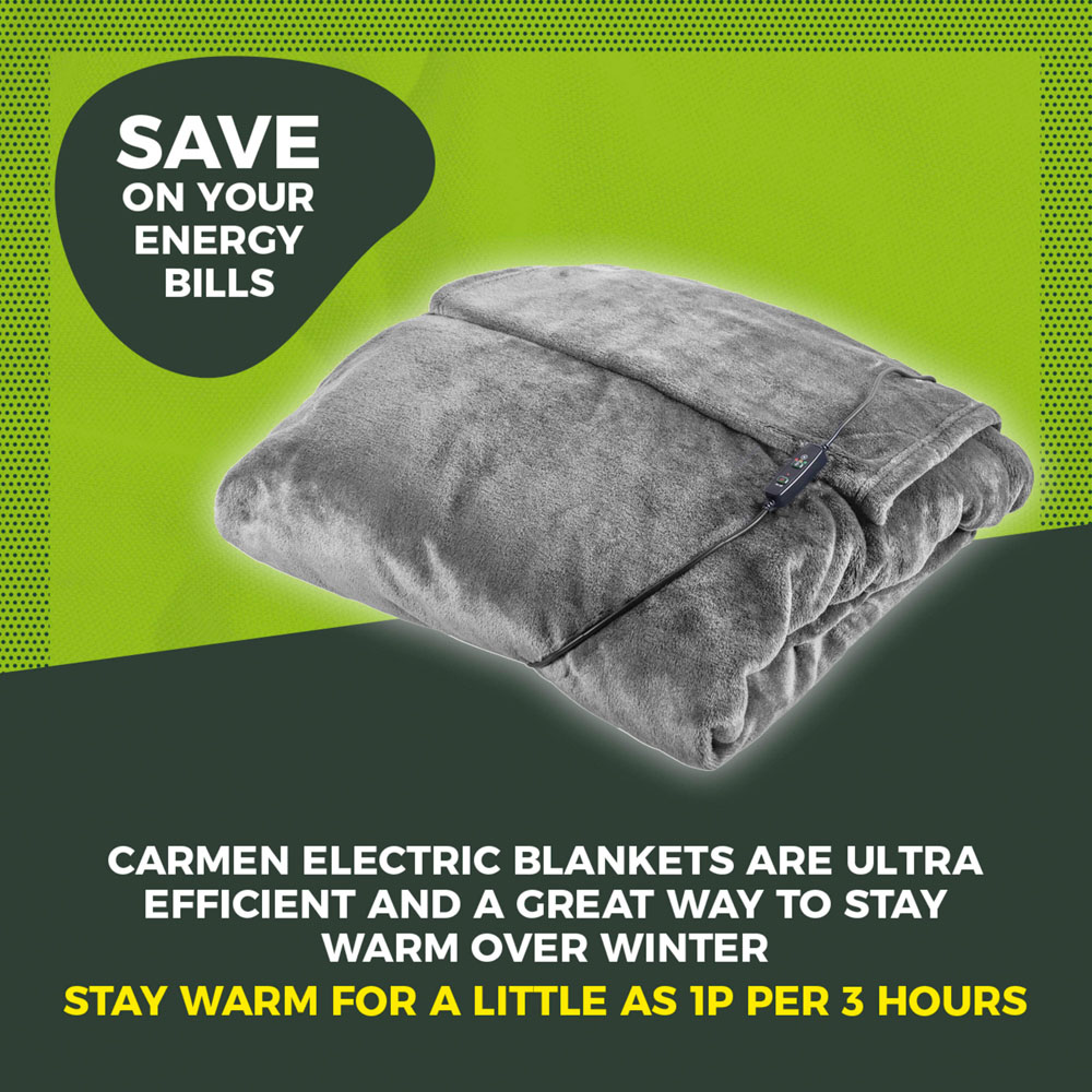 Carmen Grey Fleece Heated Wearable Blanket 183 x 155cm Image 4