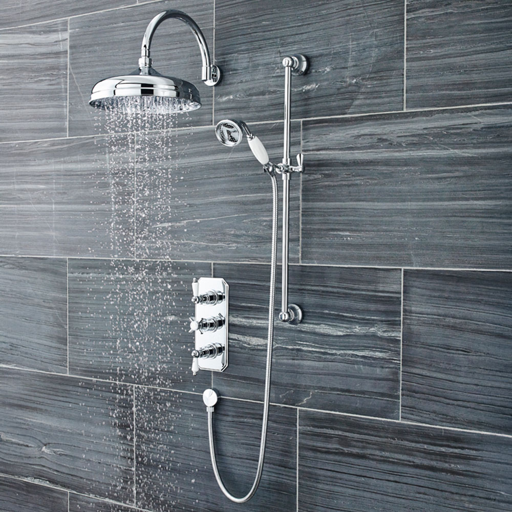 nuie Chrome Fixed Shower Head Image 2