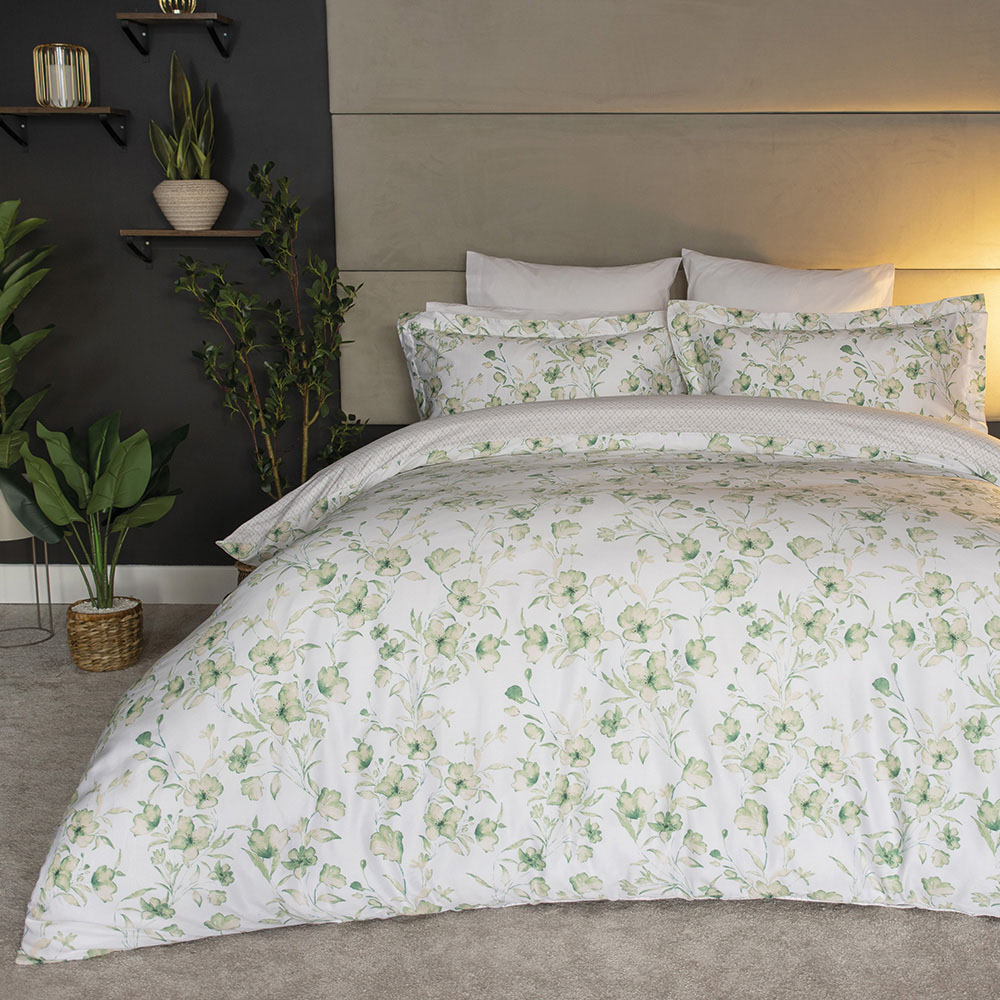 Serene Milena Double Floral 300 Thread Count Duvet Cover Set Image 1