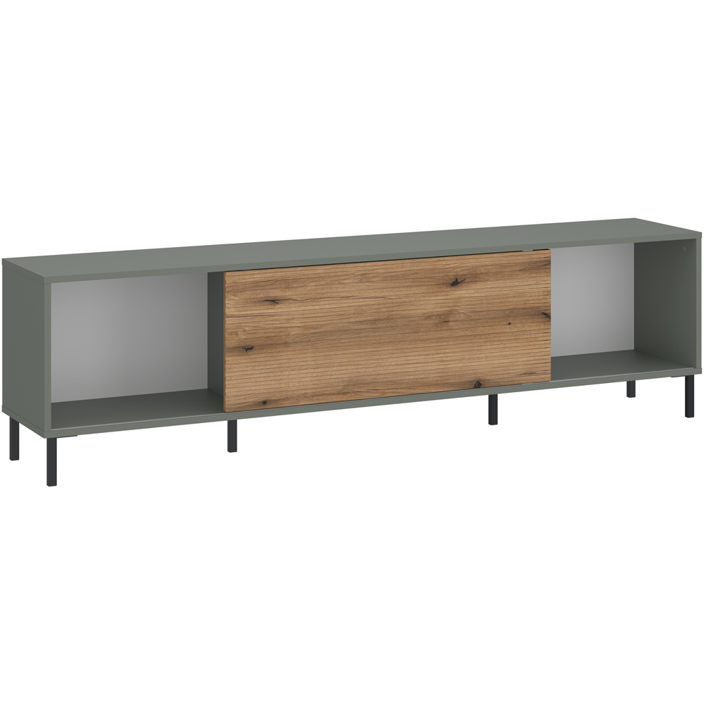 Furniture To Go Darwin Single Sliding Door Green TV Cabinet Image 2