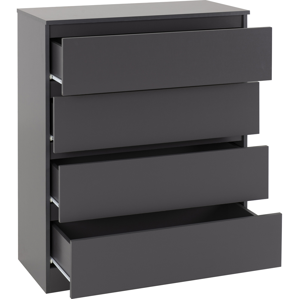 Seconique Malvern 4 Drawer Grey Chest of Drawers Image 4