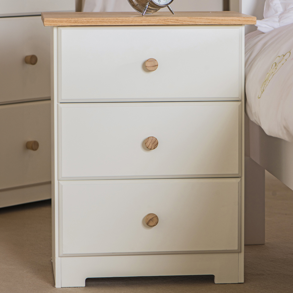 Core Products Colorado 3 Drawer Bedside Cabinet Image 1