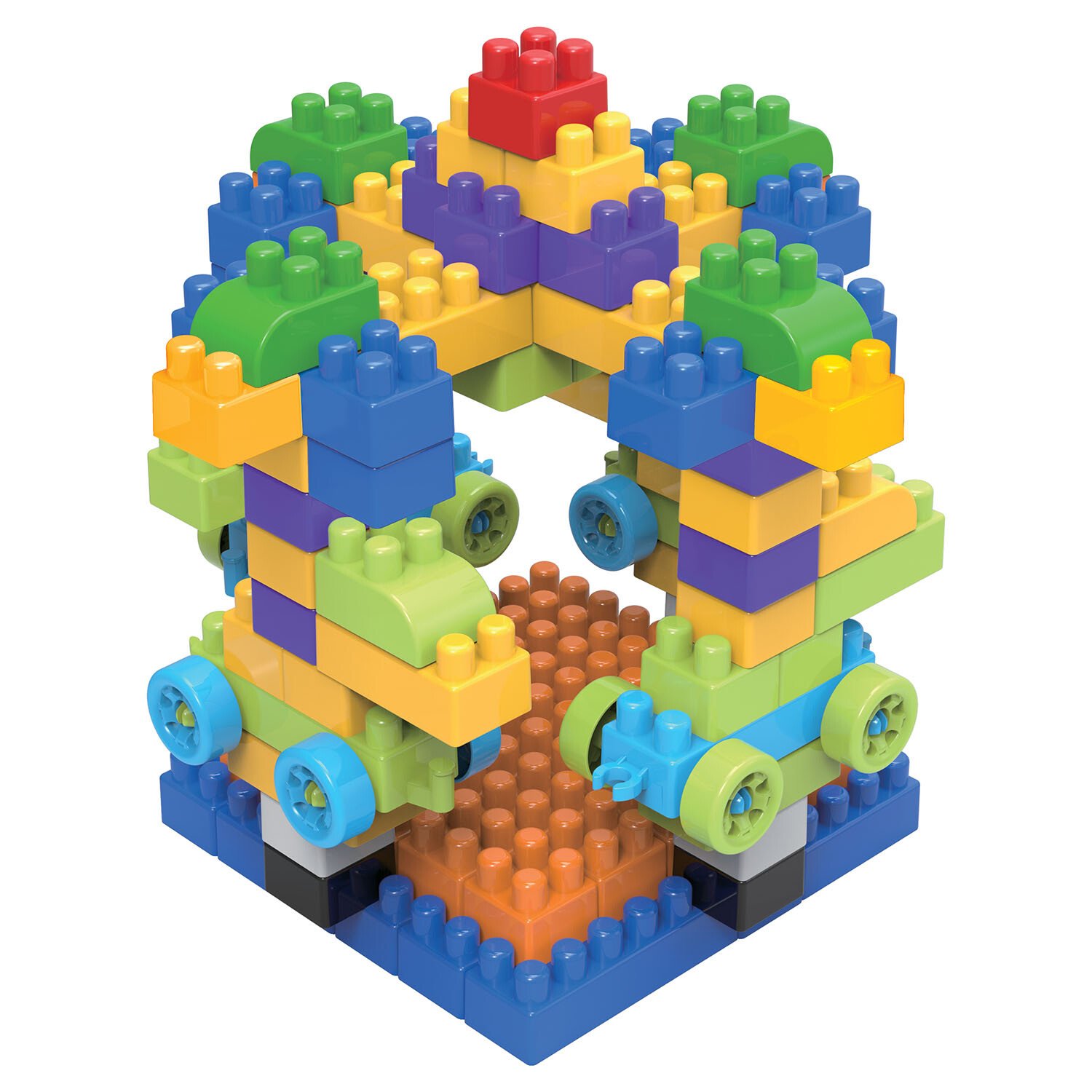 182 Piece Tub of Blocks - Multicolour Image 1