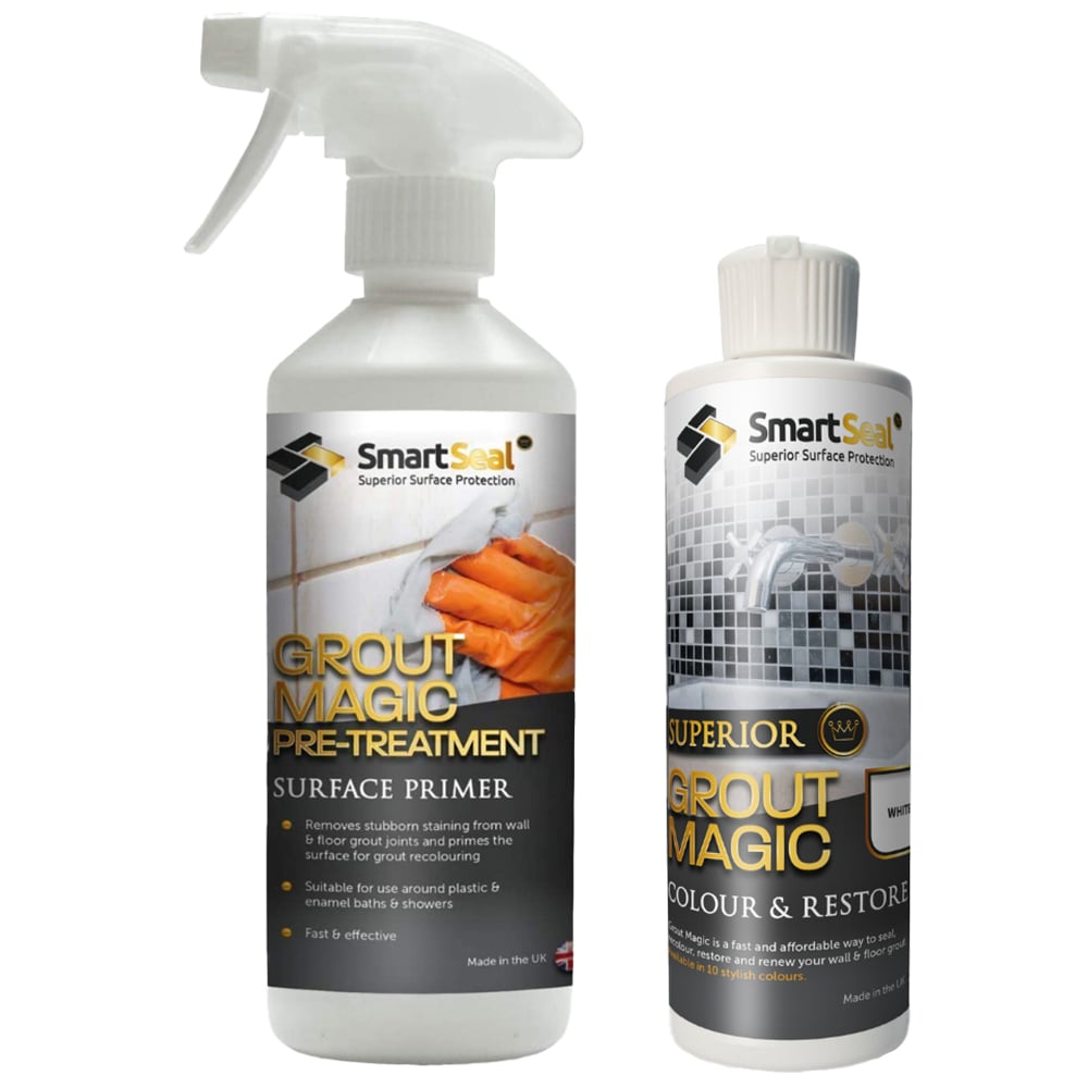 SmartSeal Grout Magic Bundle Primer 500ml and White 237ml Image 1