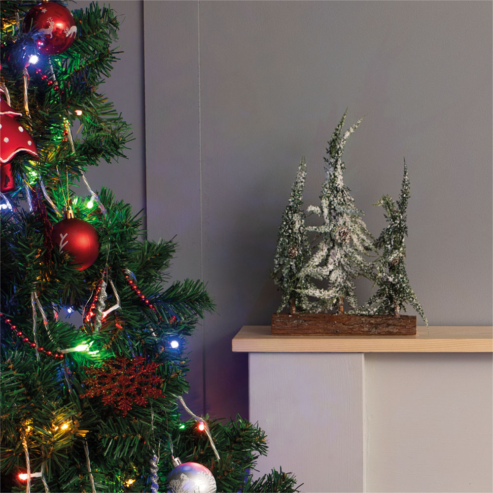 St Helens 26.5cm Snow Topped Mini Christmas Tree Display Image 4