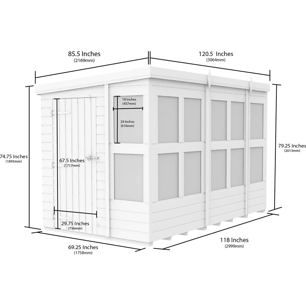 DIY Sheds 10 x 6ft Tongue and Groove Timber Apex Potting Shed Image 7