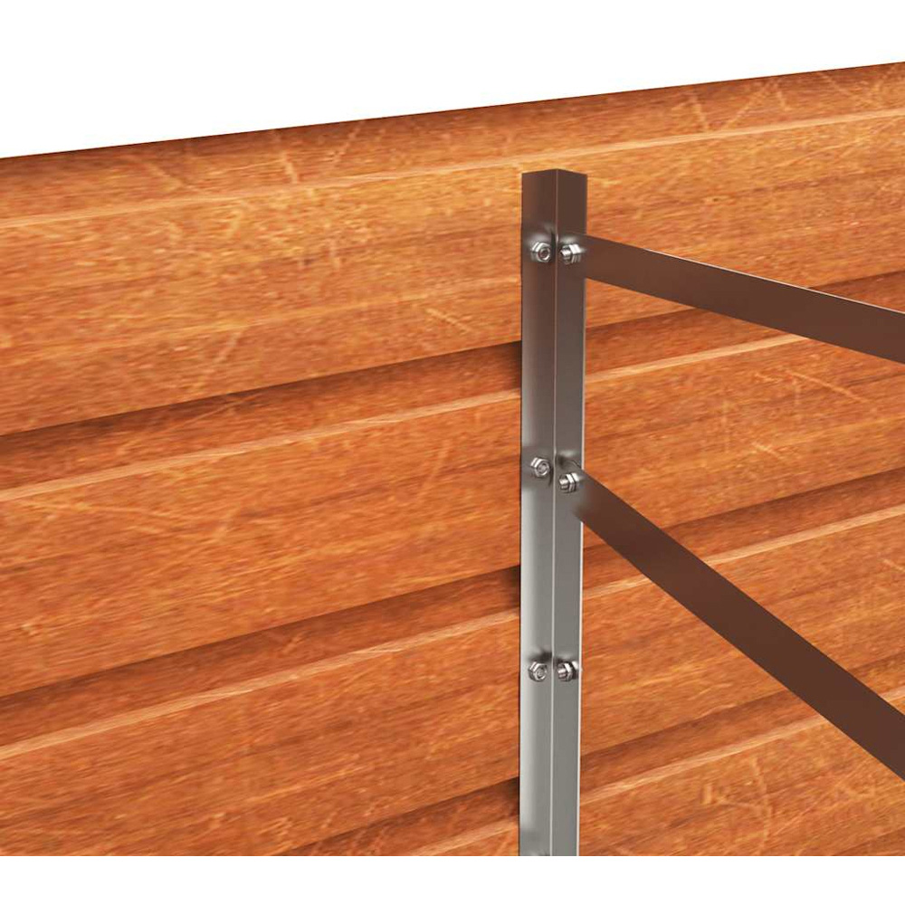 vidaXL Rusty Corten Steel Raised Garden Bed 45 x 80 x 600cm Image 5