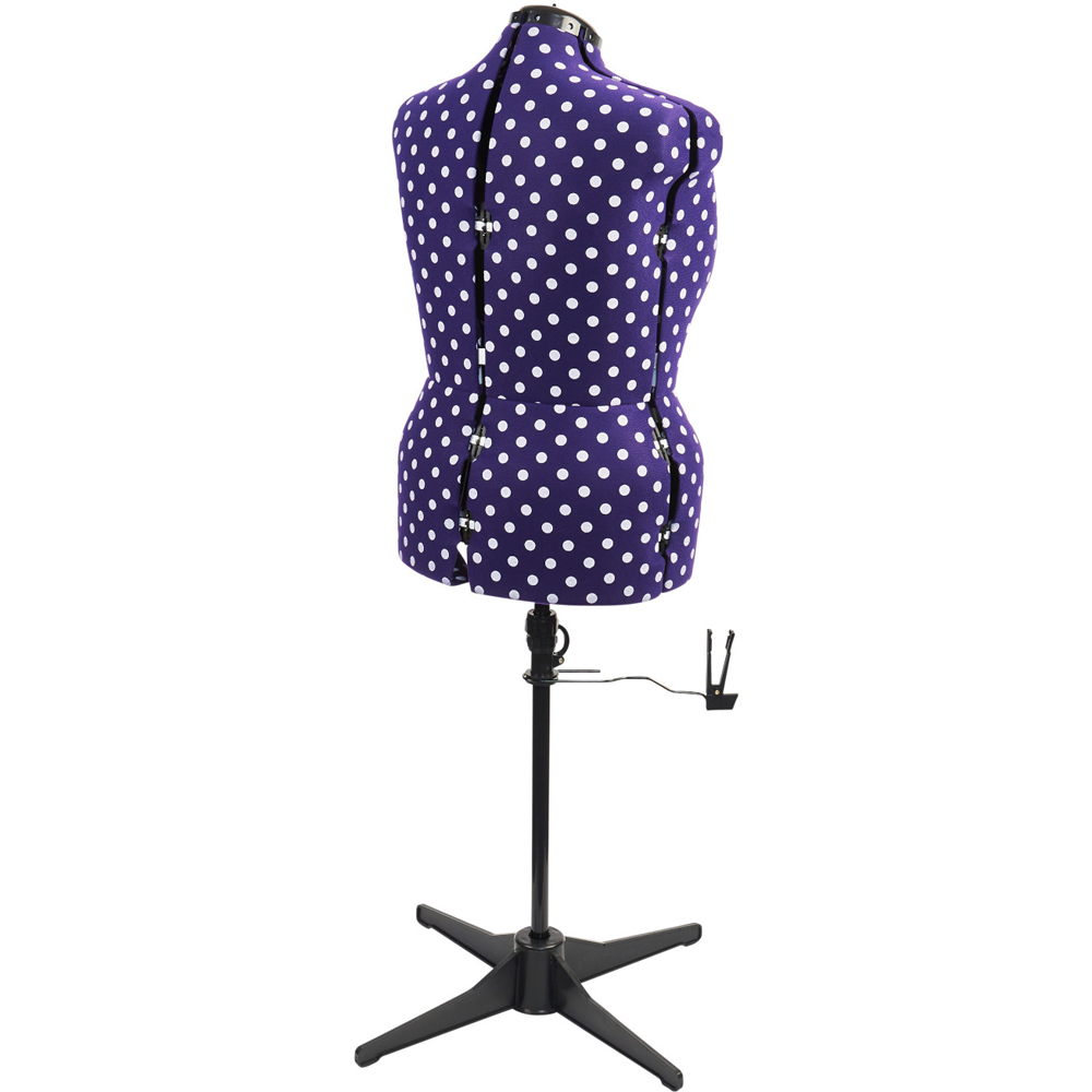 Sewing Online 5906C Purple Polka Adjustable 8-Part Dressmakers Dummy with Hem Marker Large Image 3