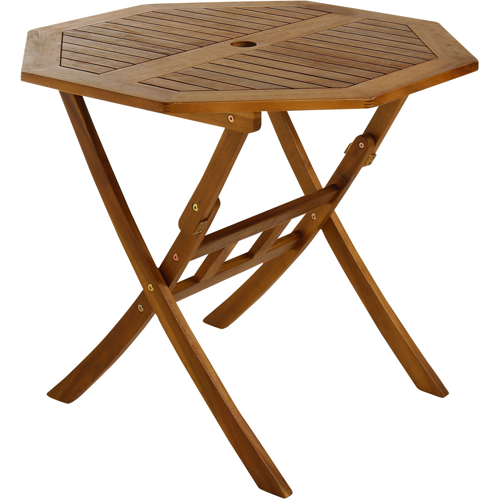 Charles Bentley 4 Seater Octagonal Wooden Dining Table Image 2