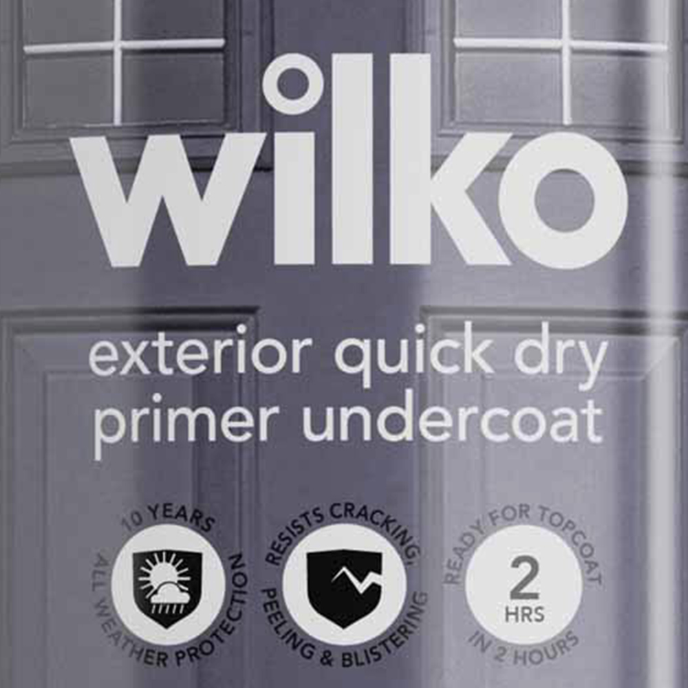 Wilko Quick Dry Wood and Metal White Primer and Undercoat 750ml Image 3