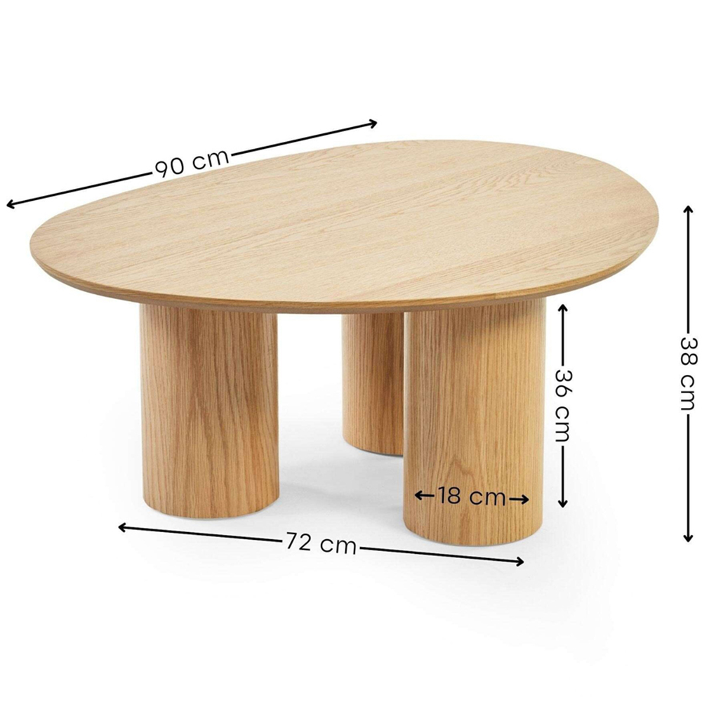 Julian Bowen Anya Warm Oak-Effect Coffee Table Image 8
