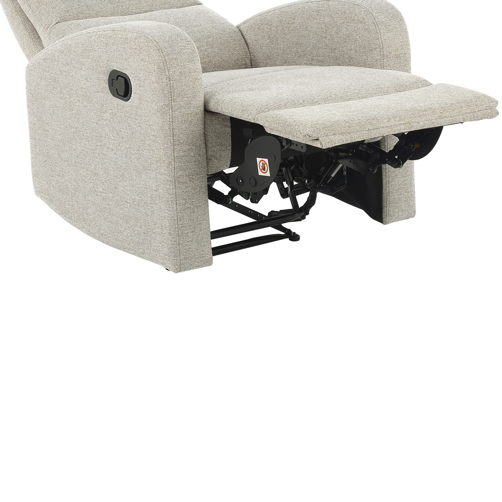 Loft24 Rena Natural Fabric Manual Recliner Armchair Image 6