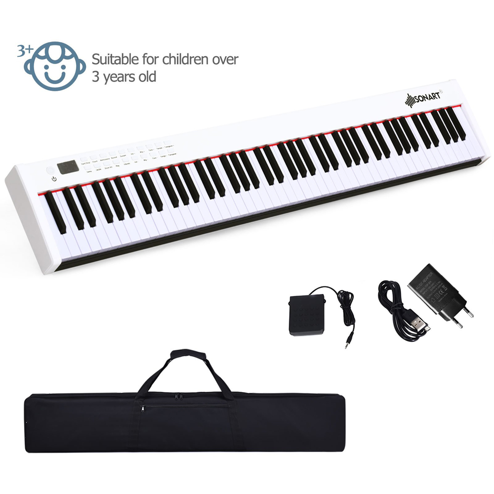 Costway MU10099GB White Portable Electronic Keyboard Piano Image 3