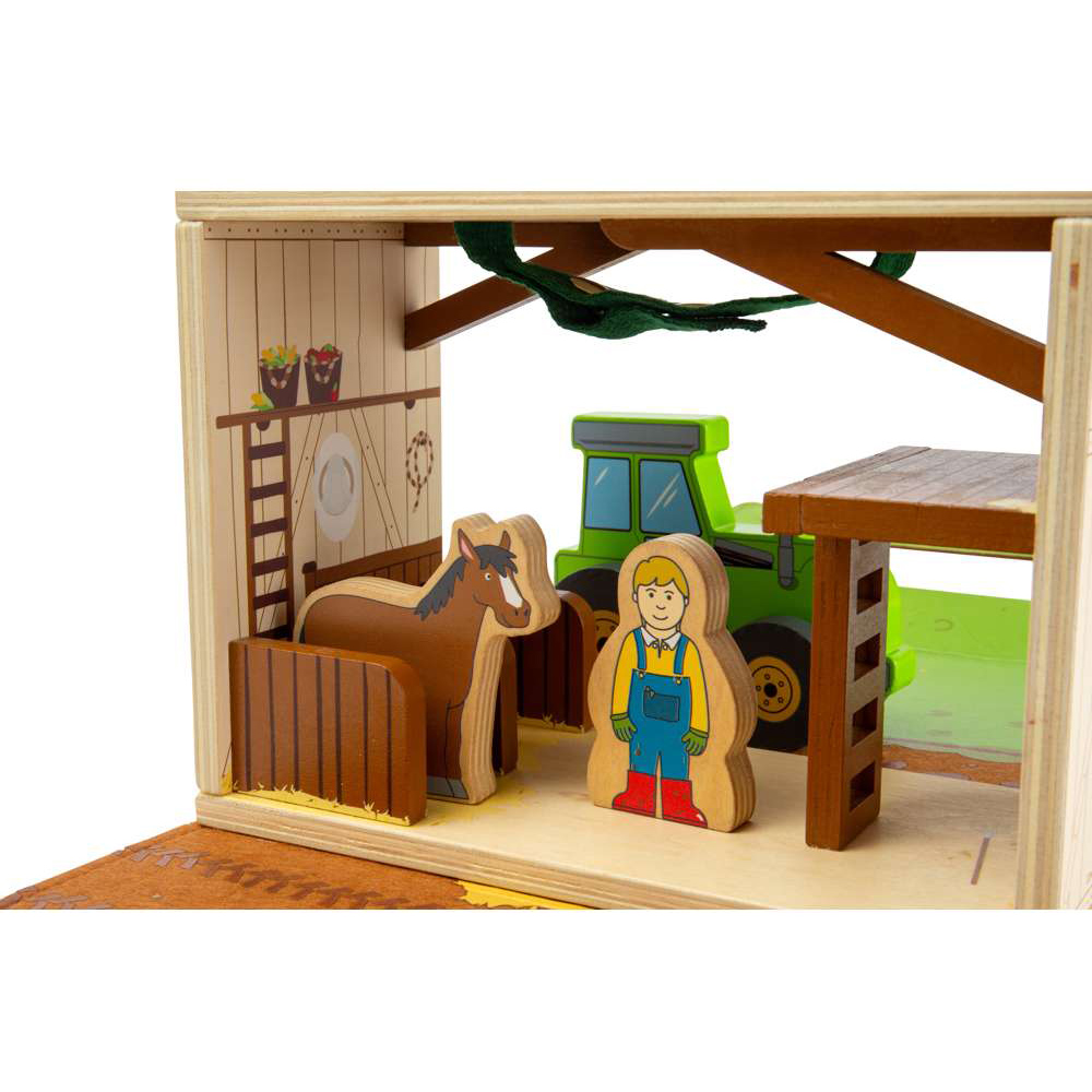Bigjigs Toys Kids Farm On The Go Portable Playset 8 Piece Image 8