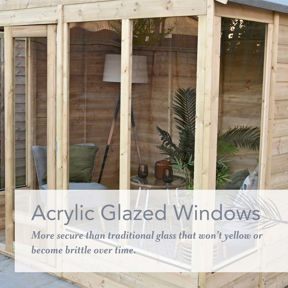 Forest Garden Beckwood 6 x 8ft Single Opening Apex Summerhouse Image 6