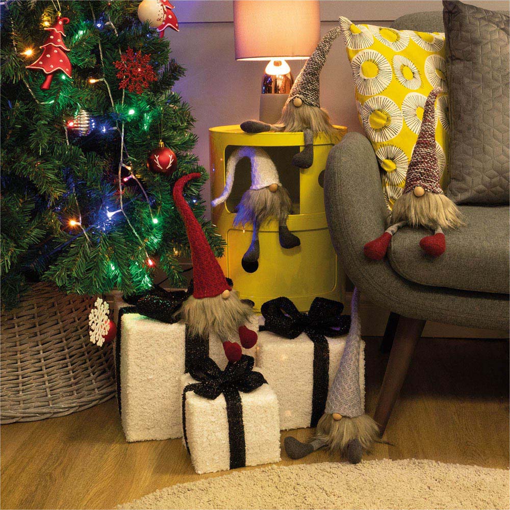 St Helens Multicoloured Hat Grey Gonk Christmas Decoration 43cm Image 5