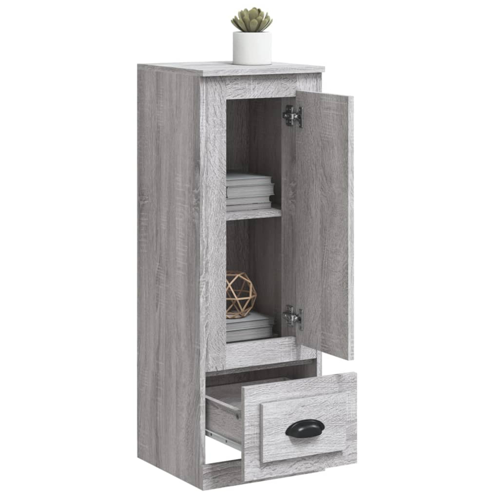 vidaXL Single Door Single Drawer Grey Sonoma Highboard Image 4