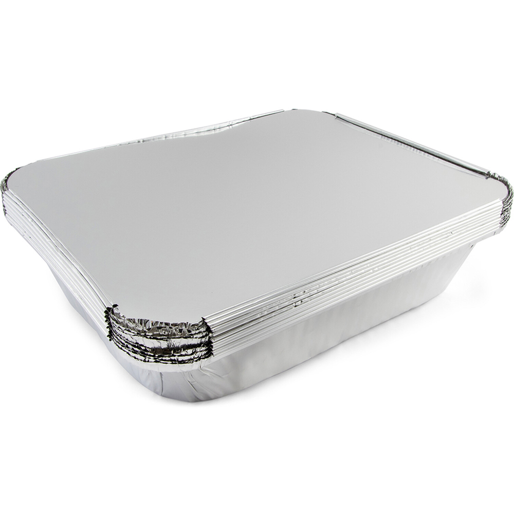Pack of 10 Disposable Half Gastro Foil Trays with Lids Image 3