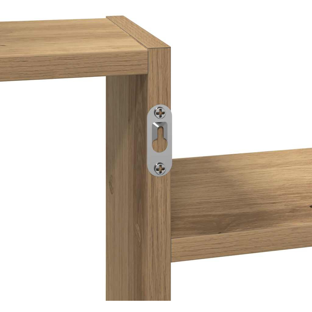 vidaXL 159 x 18 x 65cm Artisan Oak Wall Shelf Image 7