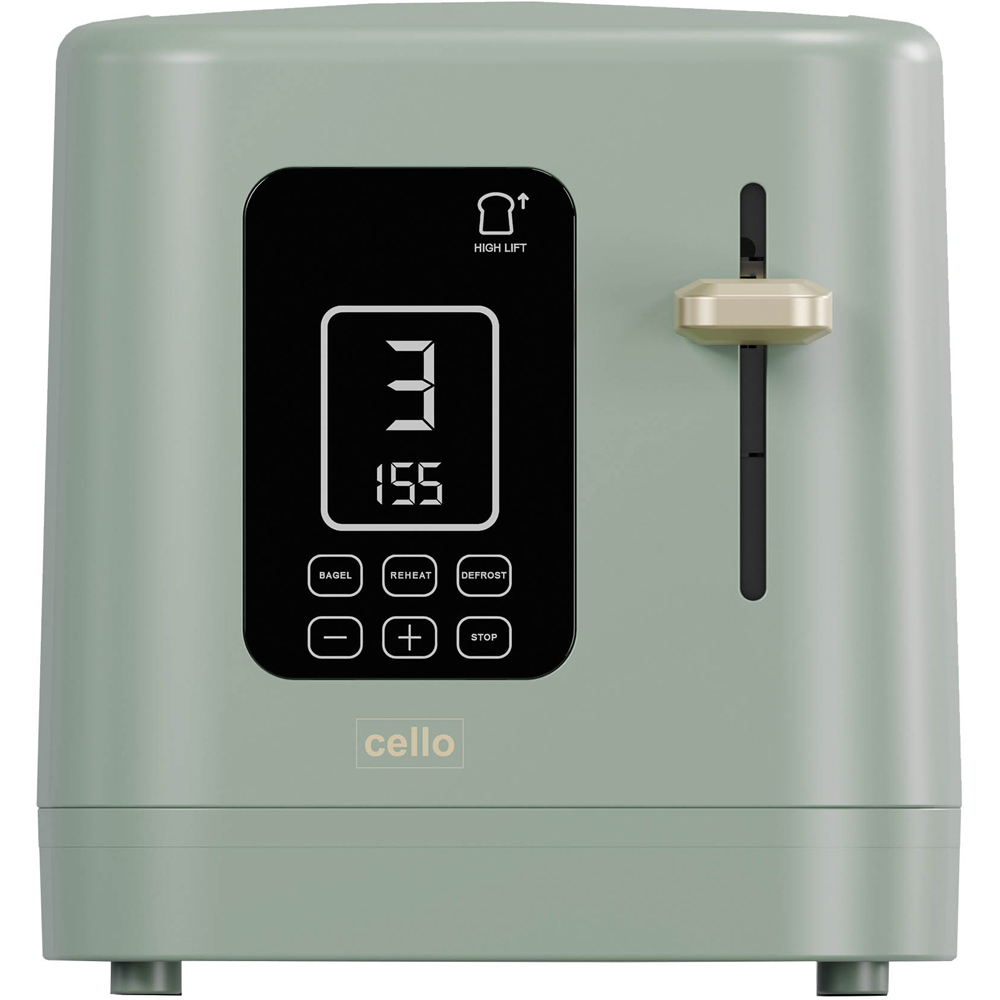 Cello CELLO-TR185-GR Green 2 Slice Digital Toaster Image 3