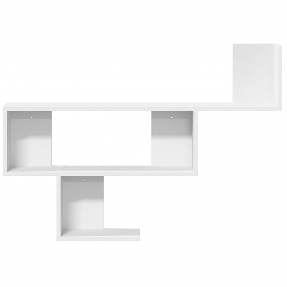 vidaXL 100 x 15 x 70cm White Wall Shelf Image 3