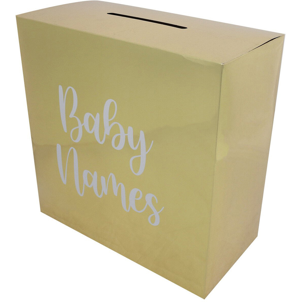 Gold Foil Baby Names Guess Box - Gold Image 1
